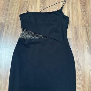 Black mini bodycon dress